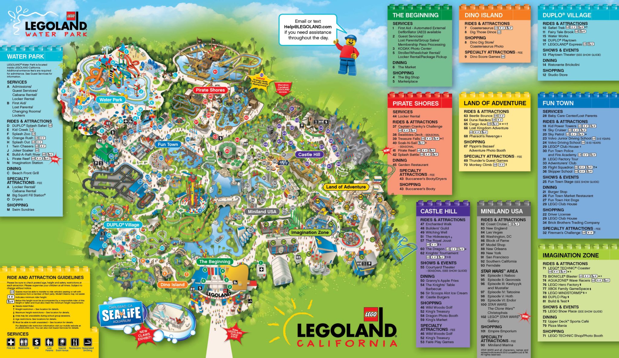 Legoland California Map - Destination360 Travel Guides